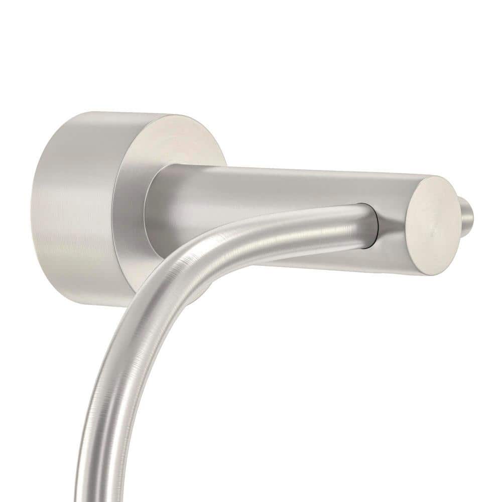 Brushed Nickel Rectangular Wall Mounted Towel Ring