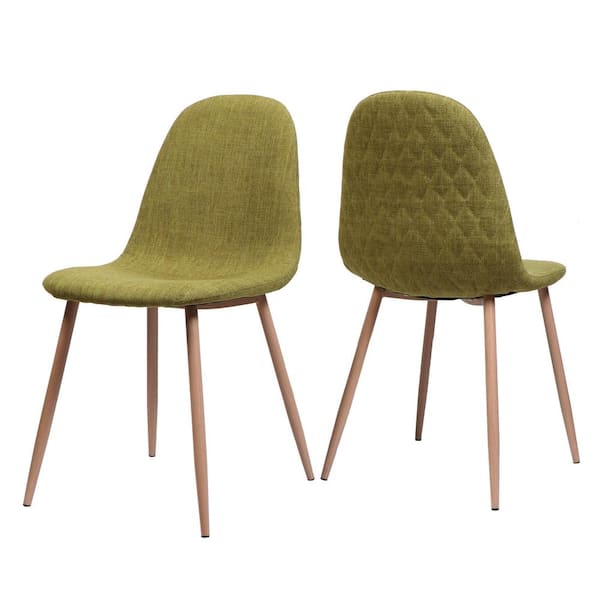 Unbranded Caden Green Upholstered Dining Chairs (Set of 2)