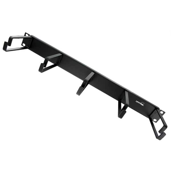 Cable Management Solutions 1RU 4 in. Metal Rings 5-Ring Horizontal Manager, Black 49253-LPM