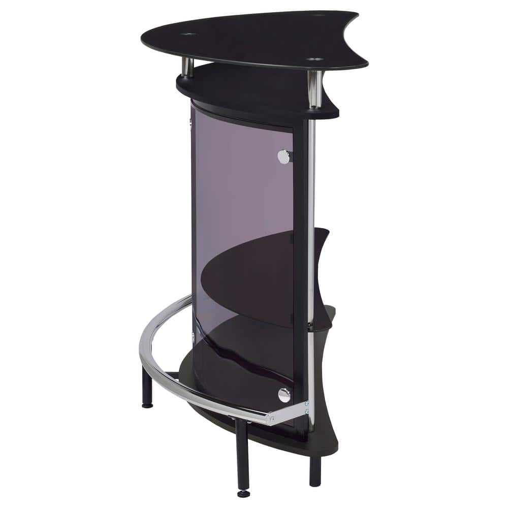 Amarillo Black and Chrome Oval Bar Unit