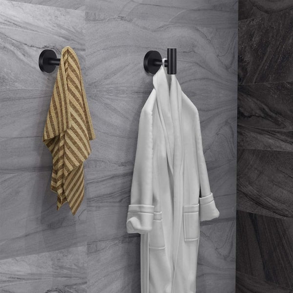 Wall Towel Hooks Coat Hook Bathroom Robe Hook SUS 304 Stainless Matte Black 