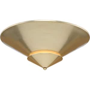 Pinellas 25 in. 4-Light Soft Gold Luxe Industrial Flush Mount for Bedroom or Living Room