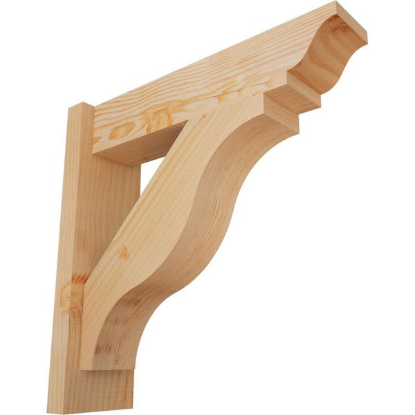 Ekena Millwork 6 in. x 20 in. x 20 in. Douglas Fir Fuston Traditional Smooth Outlooker