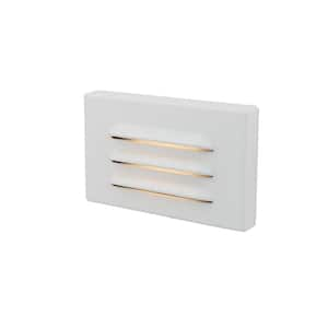 Horizontal 5 in. Surface Louvered Step Light Low-Voltage Integrated LED 12-Volt White on Aluminum Alloy 3000K