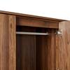 MODWAY Bulwark Walnut Brown MDF Wardrobe with Drawers
