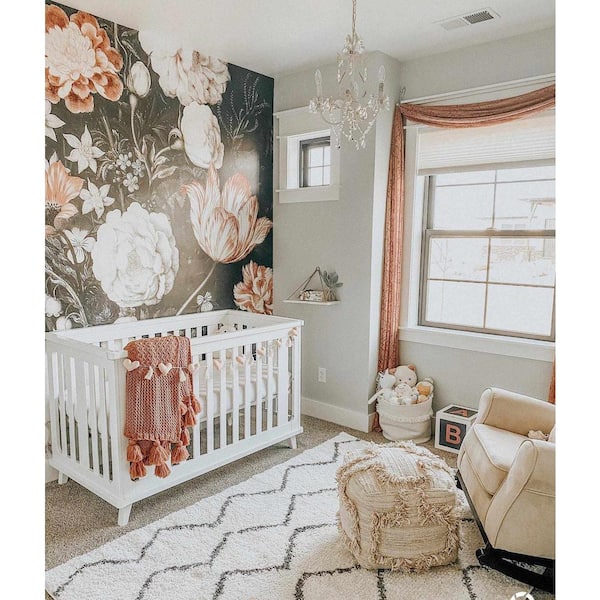 West End 4 ft. X 6 ft. Charcoal/Peach Area Rug