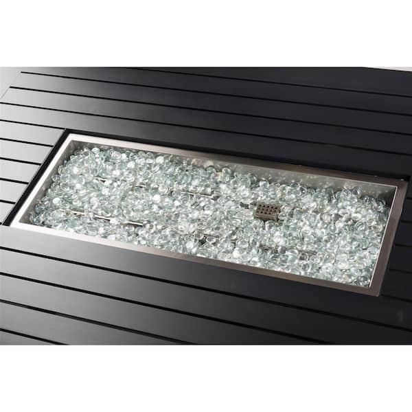 Moda Furnishings 52? Rectangle AL Fire Pit Table- black legs Moda Furnishings 52? Rectangle AL Fire Pit Table- black legs