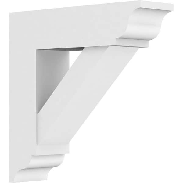 Ekena Millwork Standard Traditional 5 in. W x 20 in. H x 20 in. D Signature Urethane Polyurethane Bracket With Traditional Ends