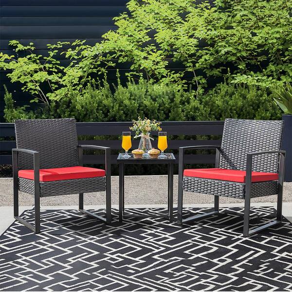 bistro set outdoor wicker