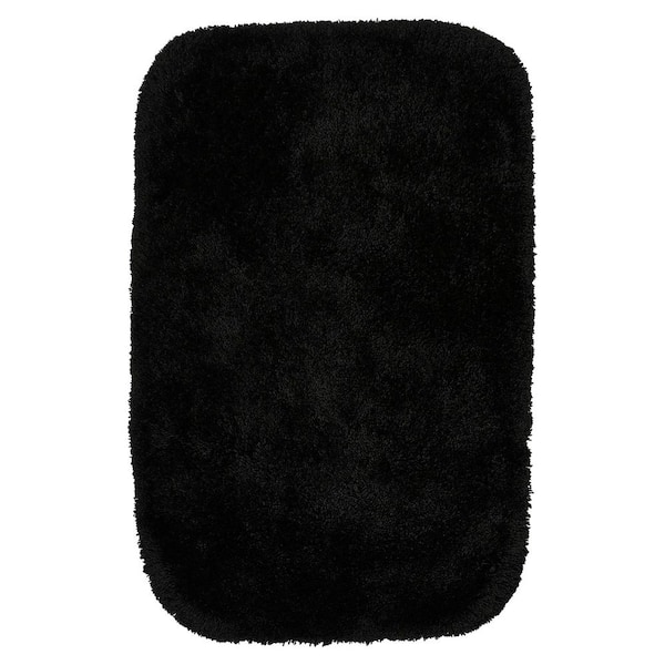 Garland Rug Finest Luxury Black 24 in. x 40 in. Washable Bathroom Accent Rug