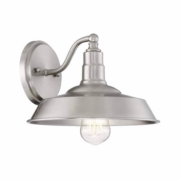 Cordelia Lighting 1-Light Brushed Nickel Wall Sconce