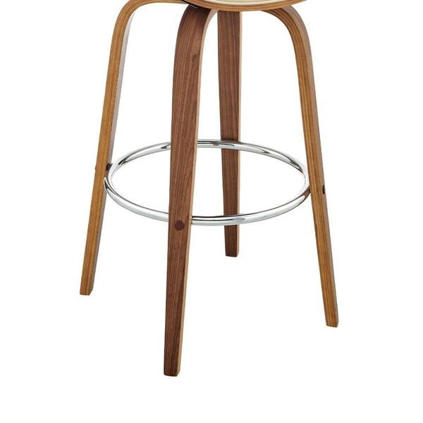 Benjara Liam 30 in. Ivory Backless Wood Barstool, Swivel Seat, High Density  Foam Cushion BM274278 - The Home Depot