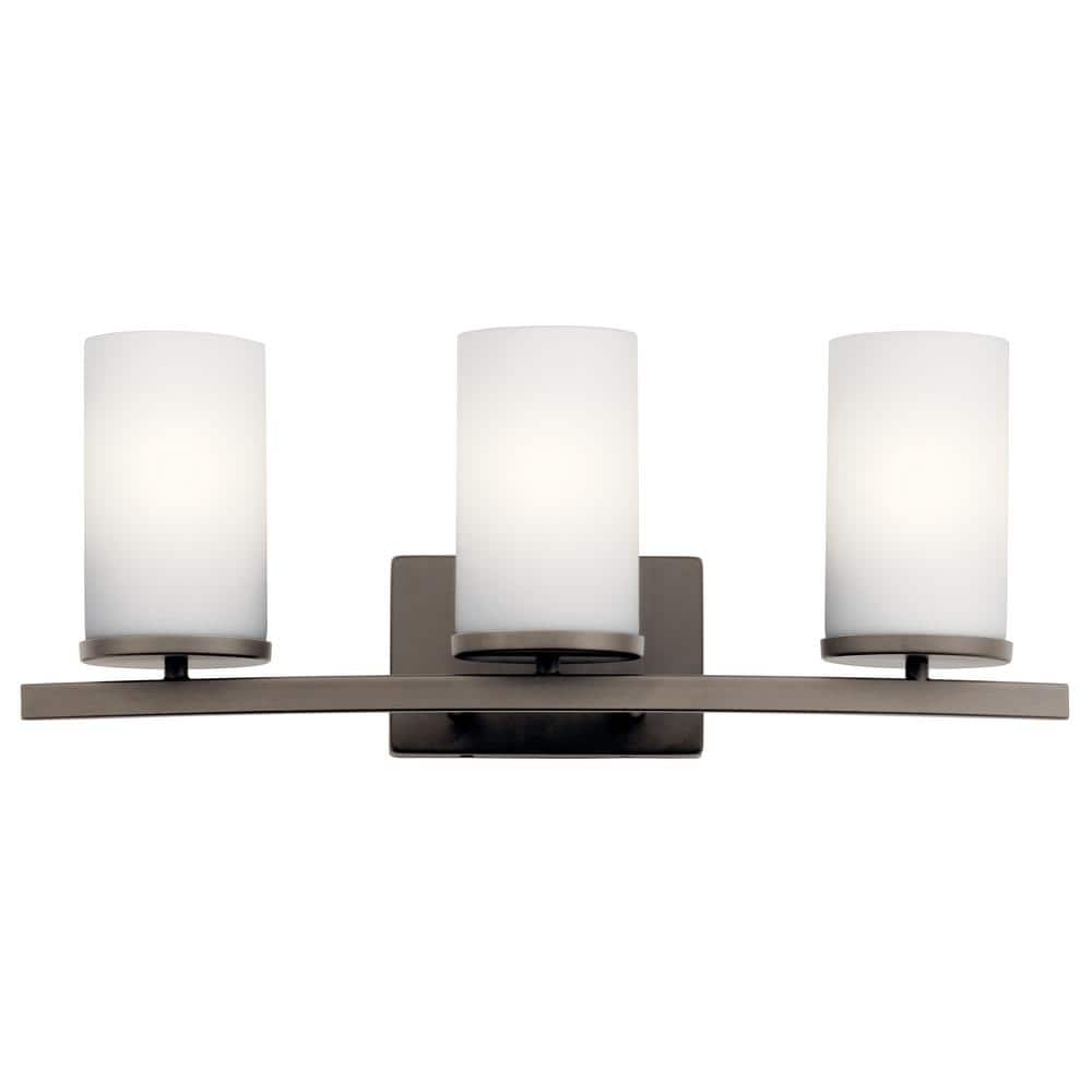 Crosby 23" Distressed Bronze Cylinder Vanity Light