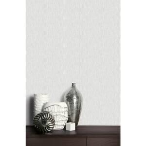 Vertical Lines Light Gray Paper Non Pasted Strippable Wallpaper Roll (Cover 57 sq. ft.)