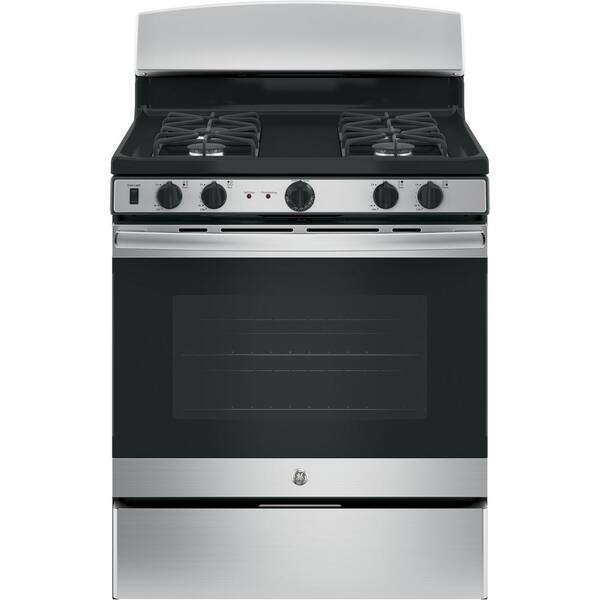 GE 30 in. 5 cu. ft. Free-Standing Gas Range with Self-Cleaning Oven in Stainless Steel