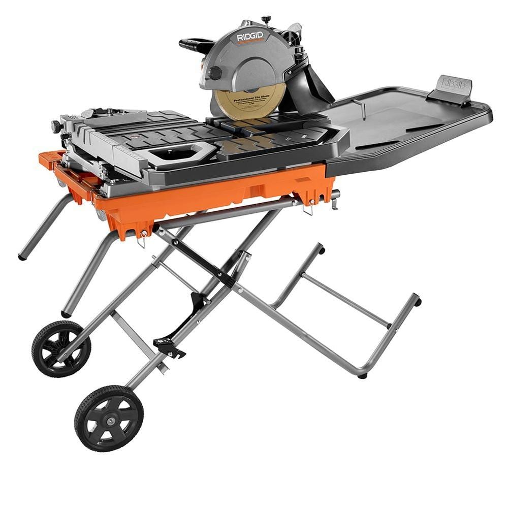 Ridgid 10 In Wet Tile Saw With Stand R4092 The Home Depot