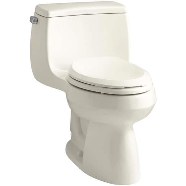 KOHLER Gabrielle Comfort Height 1-Piece 1.28 GPF Single Flush Elongated Toilet with AquaPiston Flushing Technology in Biscuit