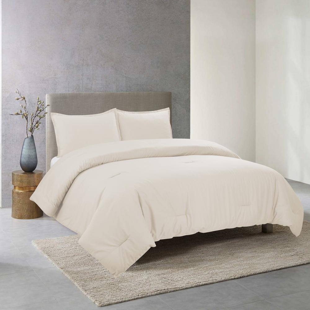 Ivory/Sag Full/Queen Details about   SUPERIOR All-Season Reversible Down Alternative Comforter 