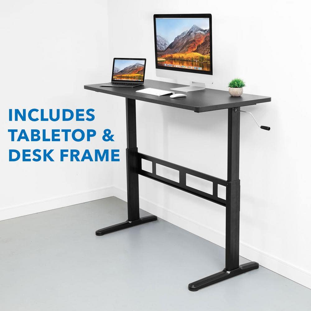 Crank powered standing desk discount