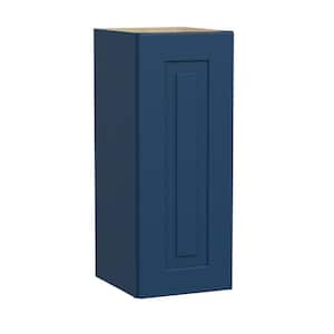 Grayson Mythic Blue Painted Plywood Shaker Assembled Wall Kitchen Cabinet Soft Close 12 in W x 12 in D x 30 in H