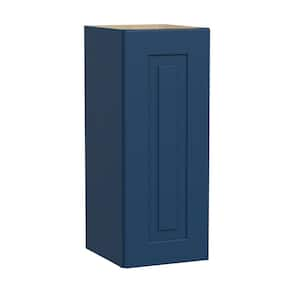 Grayson 12 in. W x 12 in. D x 30 in. H Assembled Plywood Wall Kitchen Cabinet in Mythic Blue with Soft Close