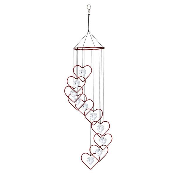 Red Carpet Studios Chime Spiral Tunes Red Heart Ring with Heart Crystals