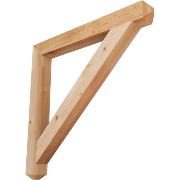 Ekena Millwork 3.5 in. x 38 in. x 38 in. Western Red Cedar Traditional Craftsman Smooth Bracket