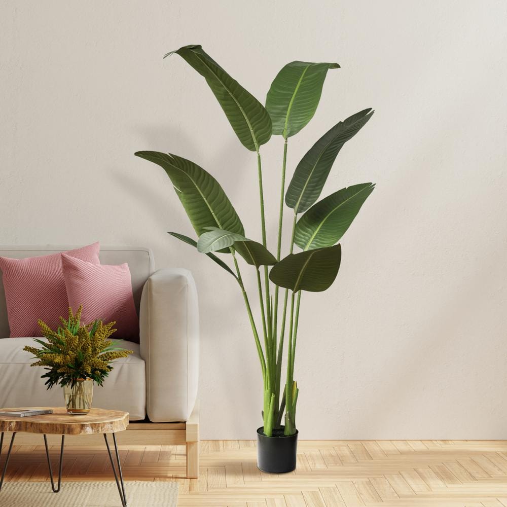Eternal Paradise 60" Potted Bird of Paradise Artificial Floor Plant