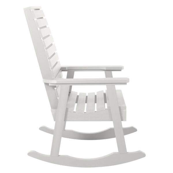 Highwood Weatherly White Recycled Plastic Outdoor Rocking Chair AD