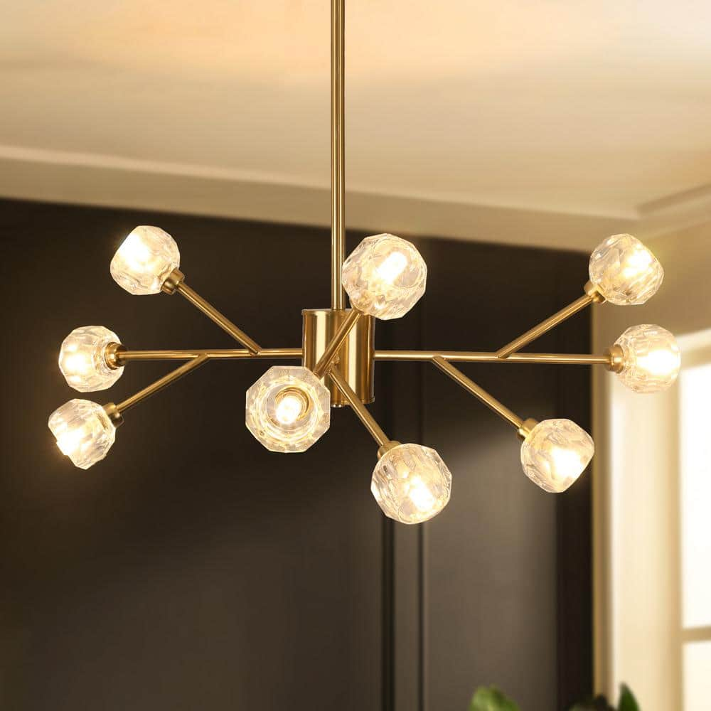 Reviews For Tozing Light Gold Rustic Industrial Mid Century Sputnik