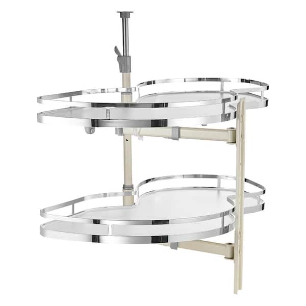 Blind Corner Pull Out Organizer, 2-Tier Adjustable Swing Trays, Soft Close, Fits 36" Blind Cabinet, Right Open