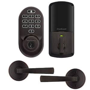 Halo Venetian Bronze Keypad Wi-Fi Electronic Smart Lock Deadbolt with Trafford Passage Lever Combo Pack