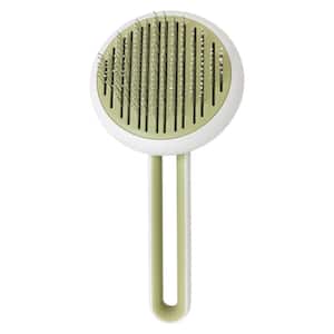 Concepto Modern Bristle Grooming Pet Deshedder Comb Green