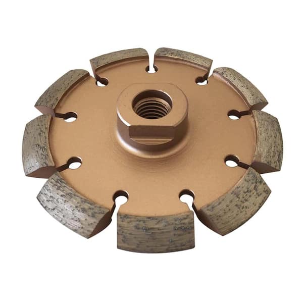 EDiamondTools 4.5 in. Concrete/Asphalt Repair, Segmented Rim, Crack Chaser Diamond Blade, 3/8 in. Crack Width, 5/8 in. Threaded Arbor