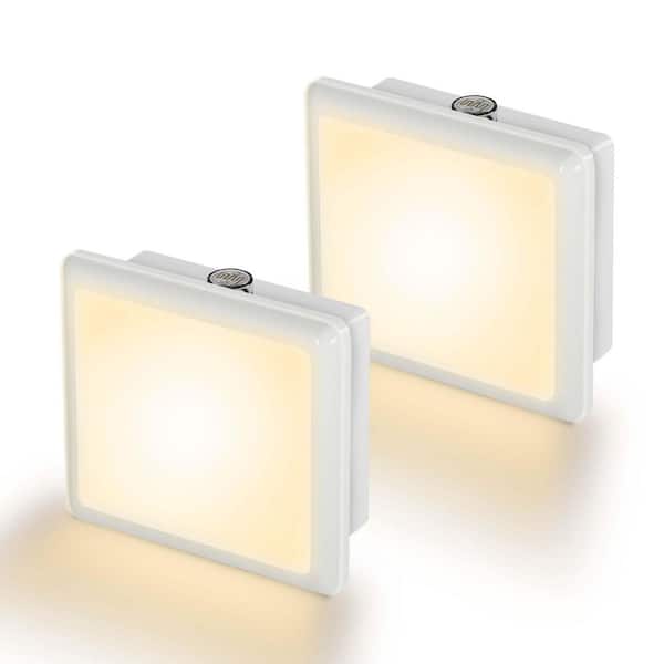 LED Plug-in Night Light with Dusk-to-Dawn Sensor, 3000K Soft White Auto On/Off for Bedroom, Bathroom, Hallway (12-Pack)
