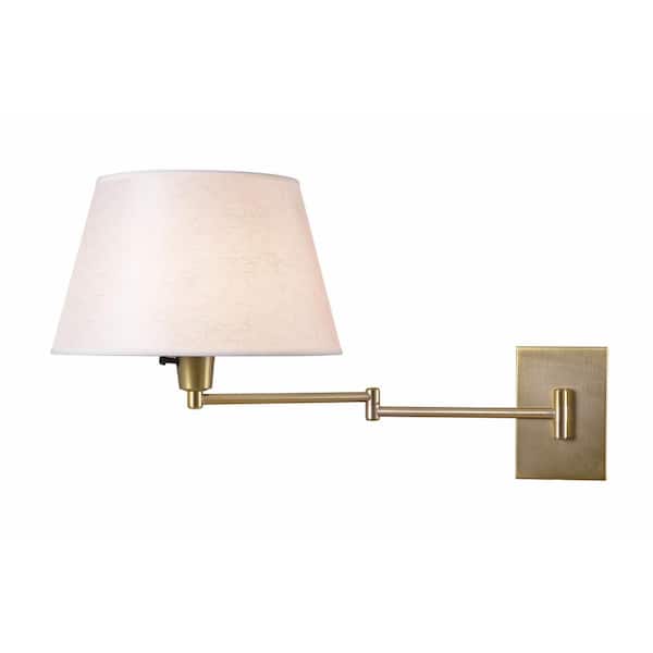 KENROY HOME Simplicity Vintage Brass Wall Swing Arm
