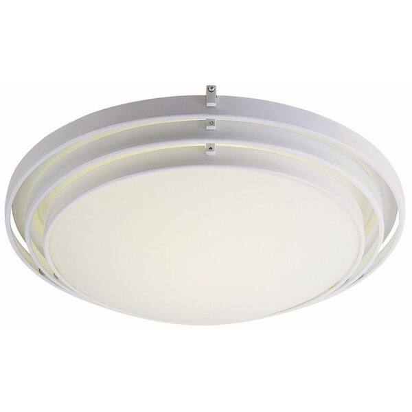 Bel Air Lighting Stewart 1-Light White Halogen Ceiling Flushmount