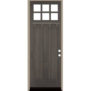 Krosswood Doors 36 in. x 96 in. 6-LIte Craftsman Left Hand Unfinished ...