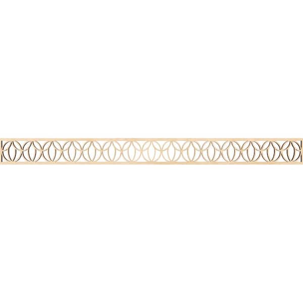 Ekena Millwork Shoshoni Fretwork 0.375 in. D x 46.375 in. W x 4 in. L Birch Wood Panel Moulding
