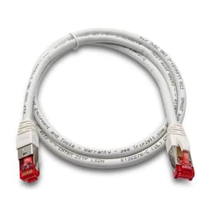 3 ft. Cat 6A 10 GBPS Professional Grade SSTP 26 AWG Patch Cable, White