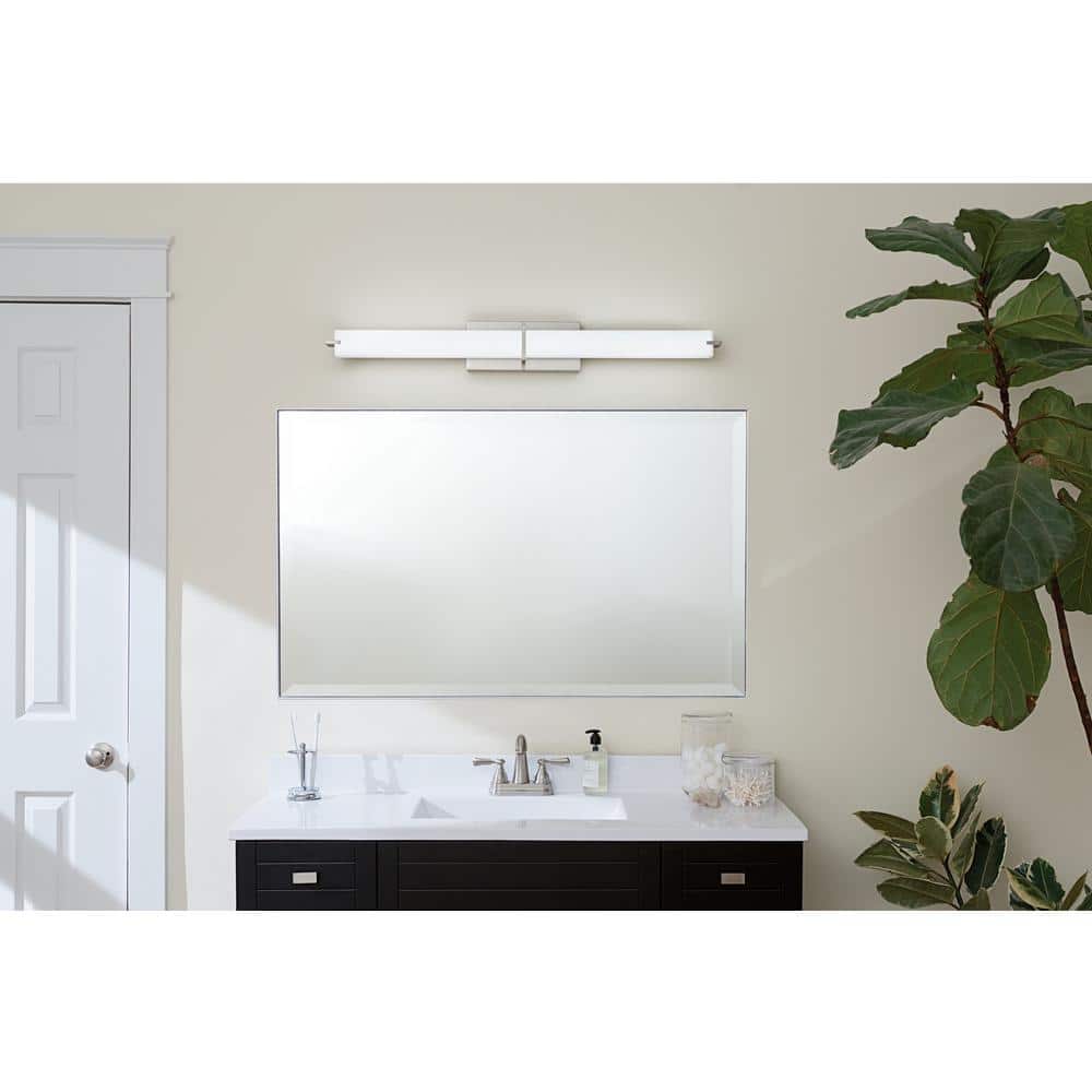 Brushed Nickel 37.5" Dimmable LED Wall Light