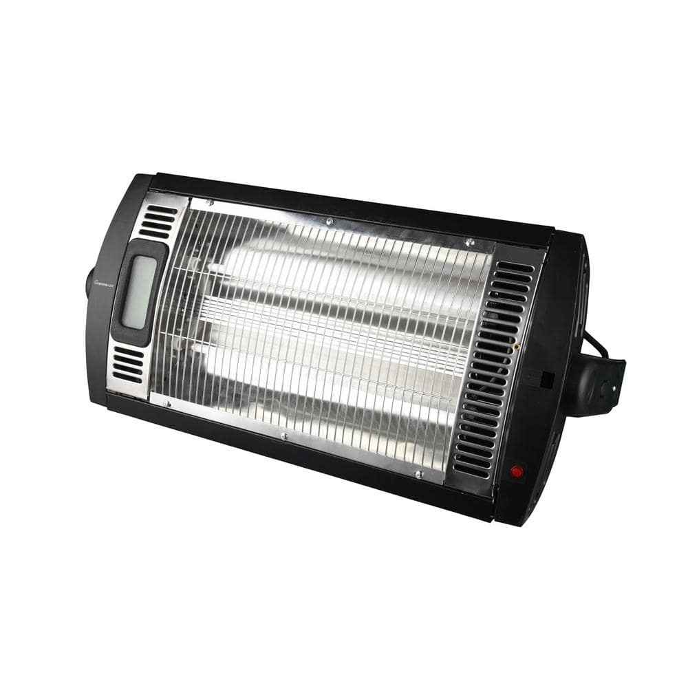 VisionAir Black 24" Infrared Wall Mount Radiant Heater with Thermostat