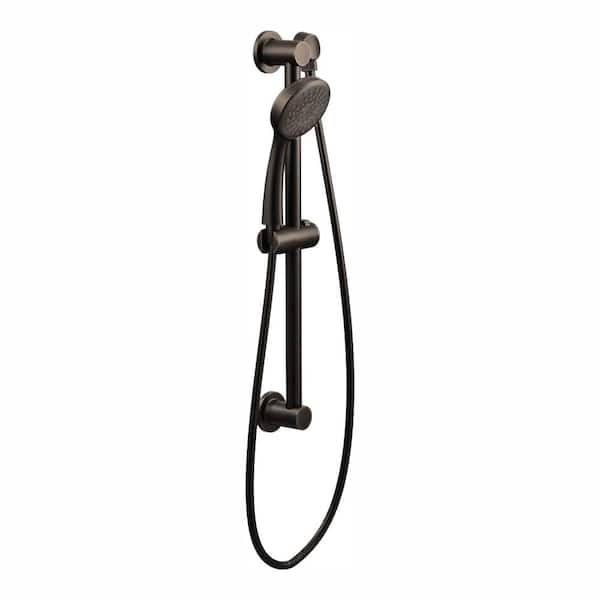 MOEN 1-Spray Eco-Performance 4 in. Hand Shower with Slide Bar in Oil Rubbed Bronze