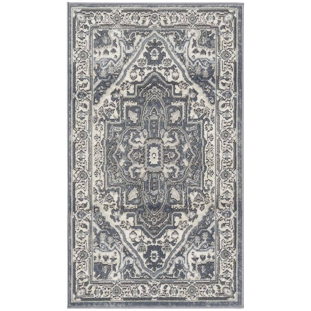 Concerto Navy Ivory 2 ft. x 4 ft. Center medallion Area Rug price history on PriceWatchPro