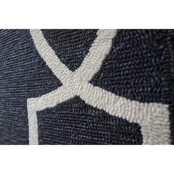 Black, White 7 ft. x 10 ft. Loomed Polypropylene Rectangle Indoor/Outdoor Area Rug