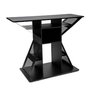 Phoenix Hub 32.25 in. Black TV Stand Fits TV's up to 42 in. with Cable Management