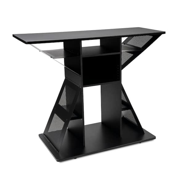 Atlantic Phoenix Hub 32.25 in. Black TV Stand Fits TV's up to 42 in. with Cable Management