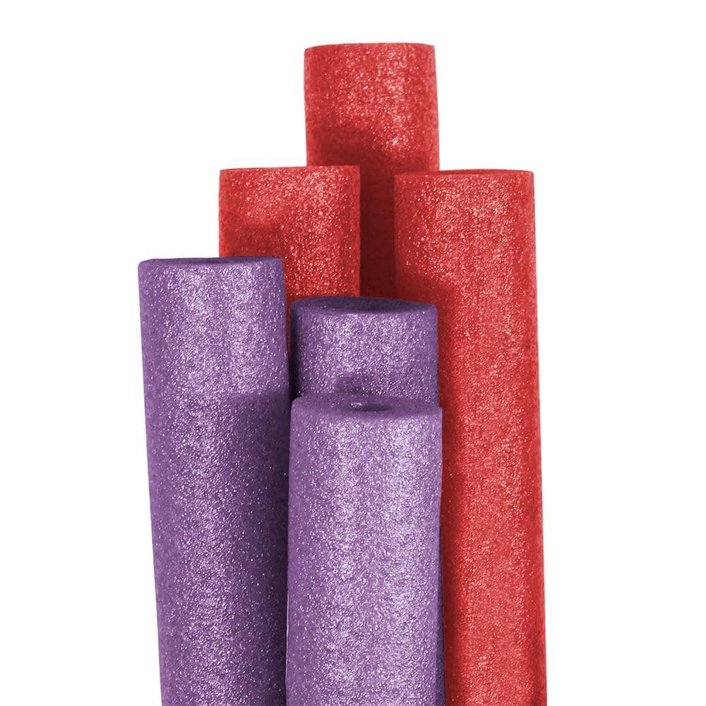 UPC 034261000073 product image for Big Boss Purple and Red Round Pool Noodles (6-Pack) | upcitemdb.com