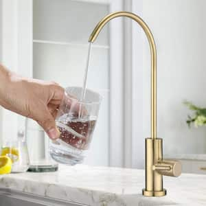 Single Handle Beverage Faucet in Brushed Gold