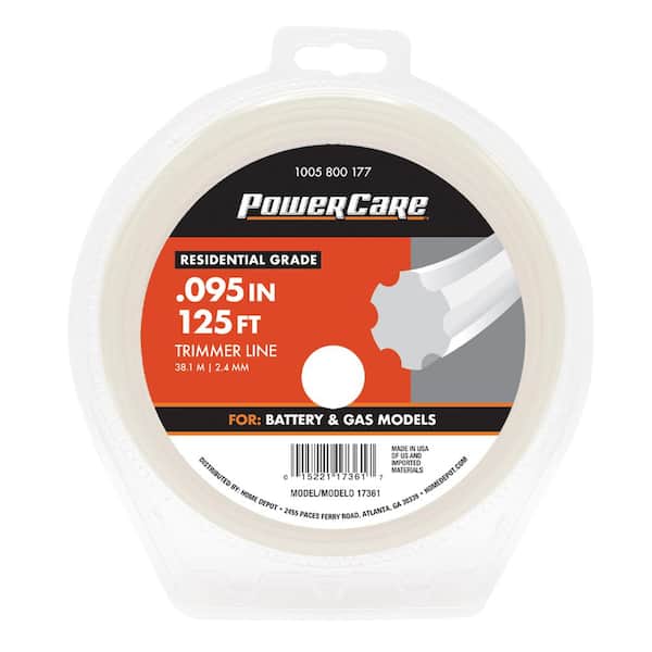 Powercare Universal Fit .095 in. x 125 ft. Gear Replacement Line for Gas  and Select Cordless String Grass Trimmer/Lawn Edger 17361 - The Home Depot